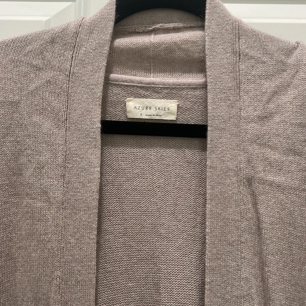 Aritzia azure skies long cardigan in blush size small - Picture 2 of 7